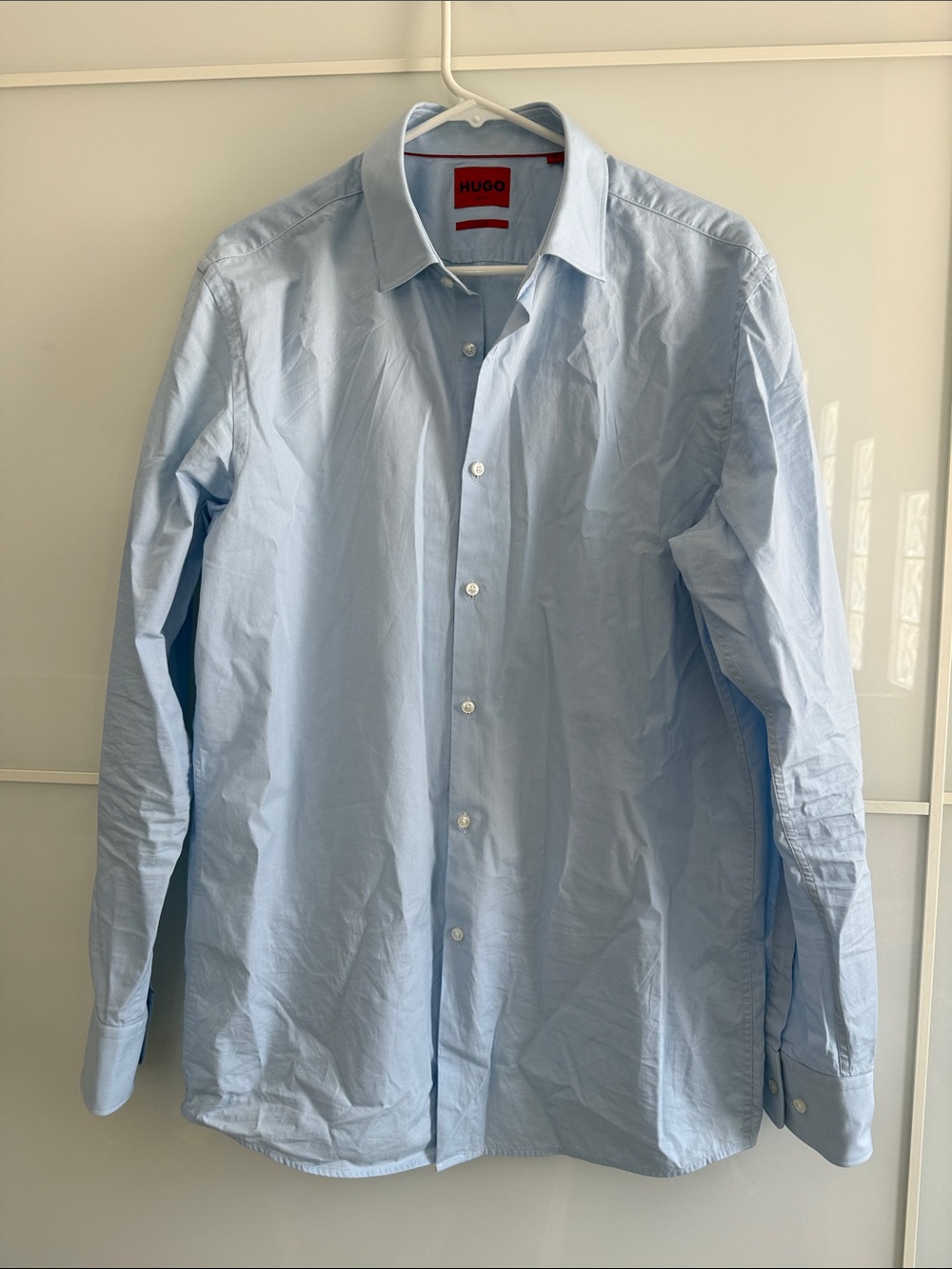 HUGO Light Blue Long-Sleeve Dress Shirt